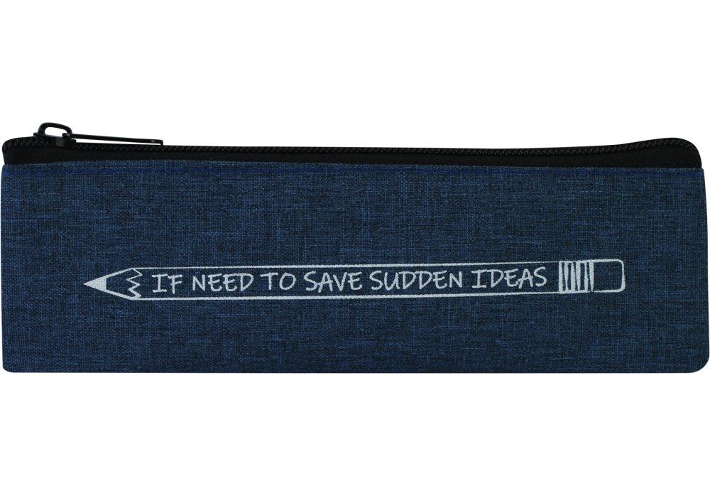 Pencil case "MAXI" /85502/ with a zipper with an elastic band for a notebook, dark blue (1/20)