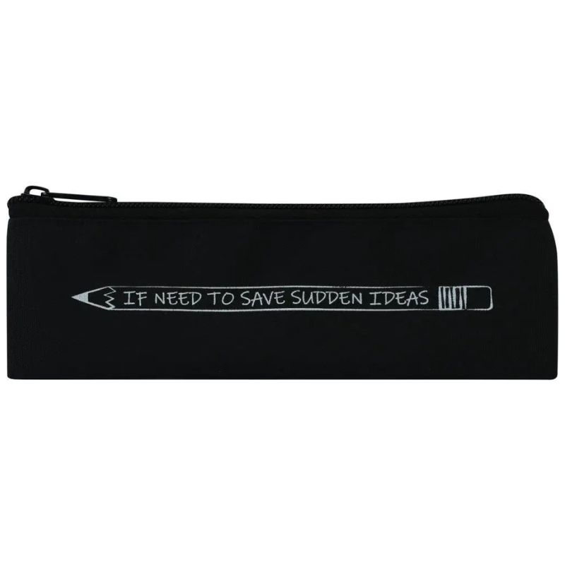 Pencil case "MAXI" /85503/ with a zipper with an elastic band for a notebook, black (1/20)
