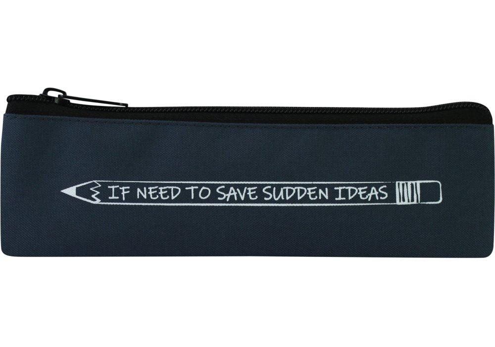 Pencil case "MAXI" /85504/ with a zipper with an elastic band for a notebook, dark gray (1/20)