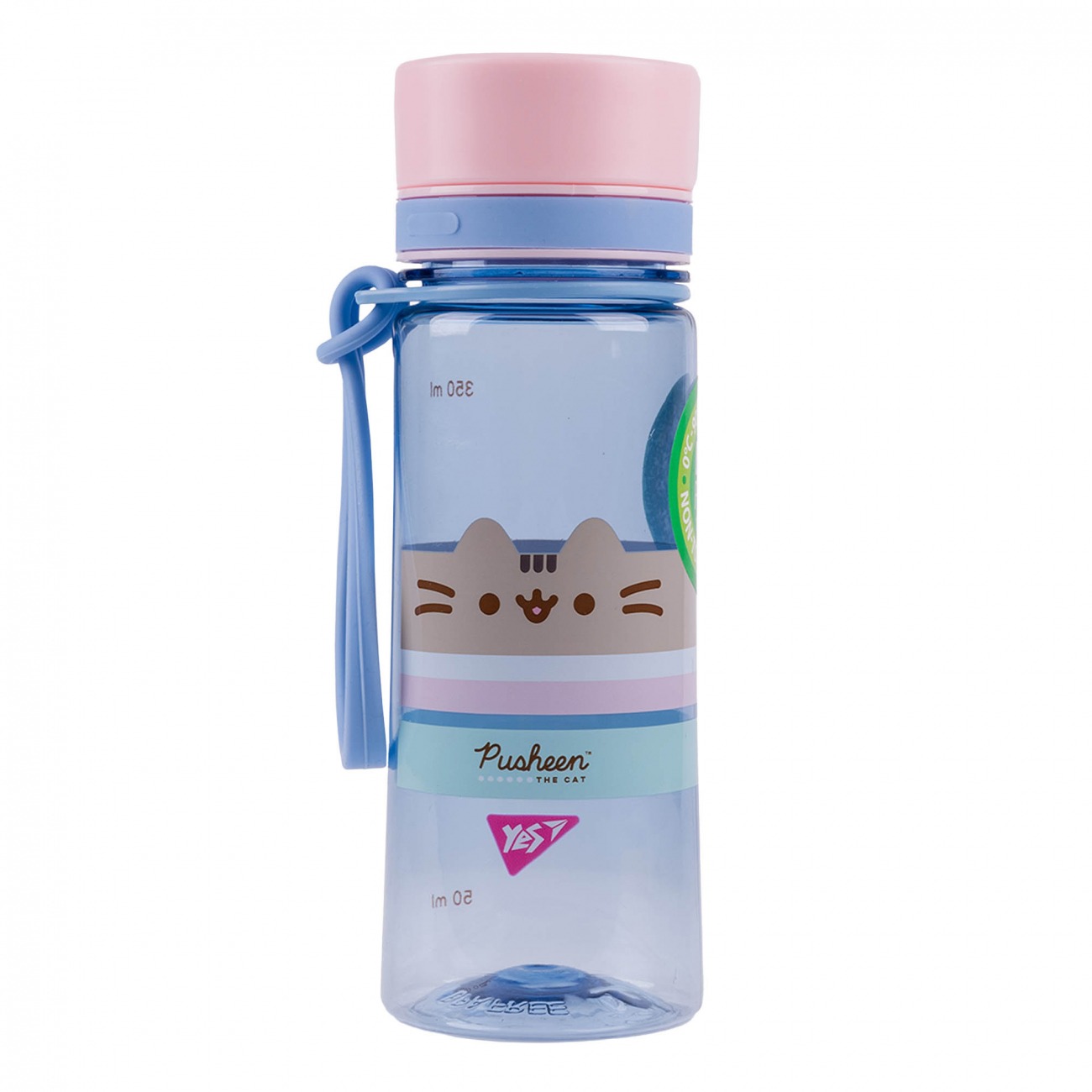 Water bottle "YES" /708319/ "Pusheen" 400 ml, blue (1/25)