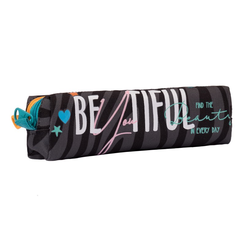 Soft pencil case "YES" /533020/ TP-04 "Beatiful", black (1/100)