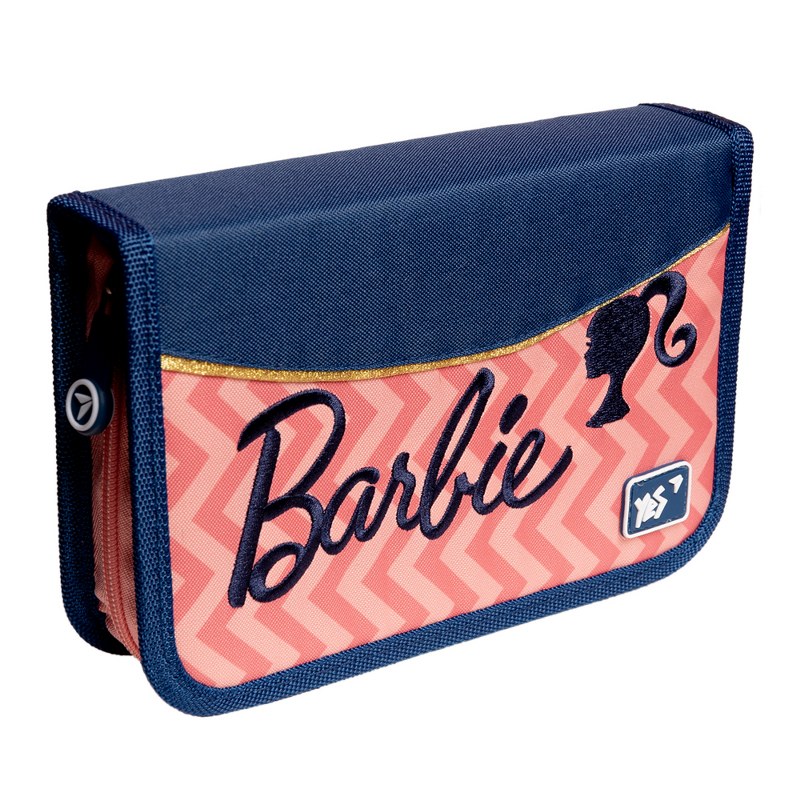 Pencil case solid "YES" /533109/ 1 compartment. without valve HP-02 Barbie (1/0)