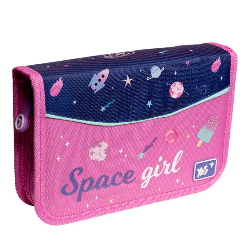 Hard pencil case "YES" /533119/ HP-03 1 compartment. 1 division Space Girl (1/0)