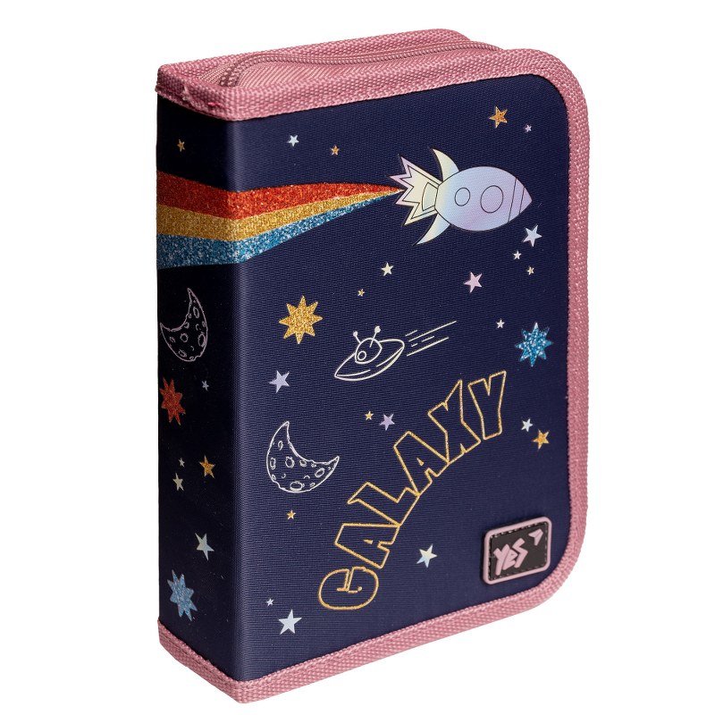 Pencil case hard "YES" /533122/ 1 compartment. 2 branches HP-04 Cosmos (1/0)
