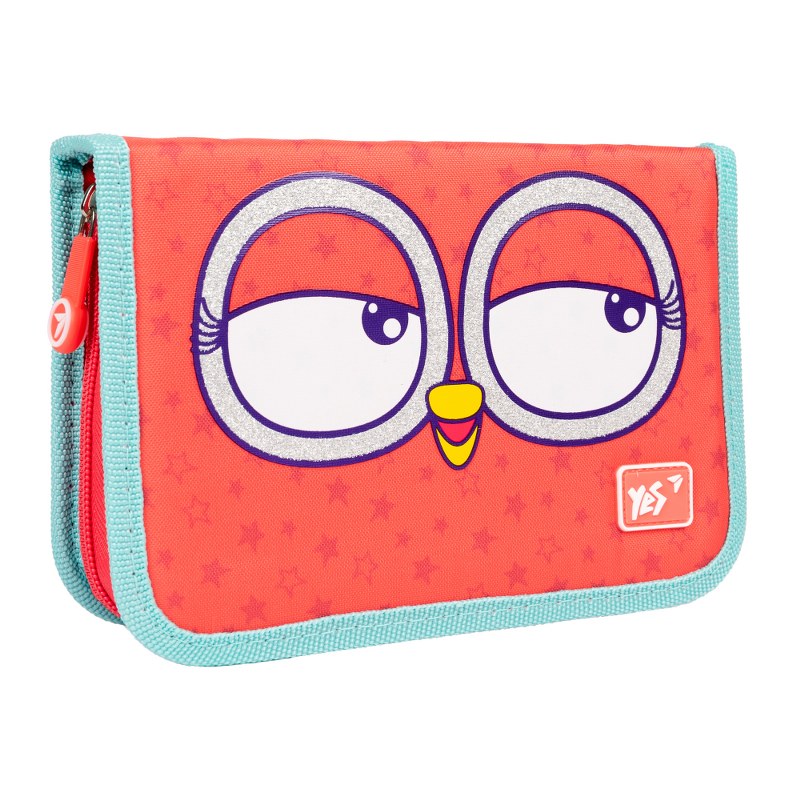 Hard pencil case "YES" /533346/ 1 compartment. 2 branches HP-04 Owls (1/48)
