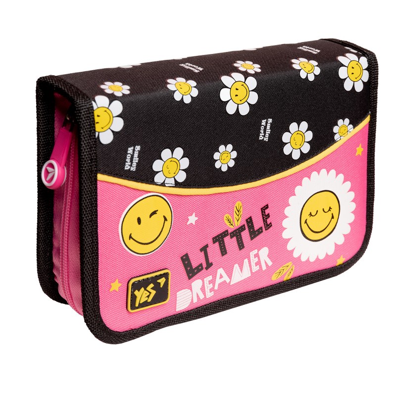 Pencil case solid "YES" /533348/ 1 compartment. 2 branches HP-04 Smiley World (1/0)