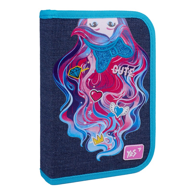 Hard pencil case "YES" /533588/ 1 compartment. 2 branches HP-04 Caramel Girl (1/48)