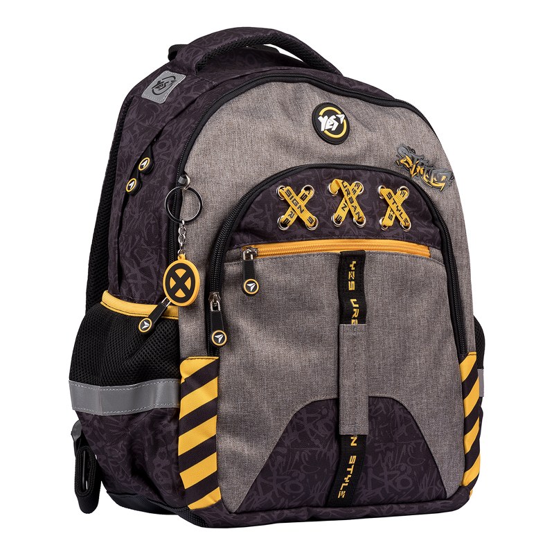 Backpack "YES" /554683/ TS-64 "Street style", black (1/10)