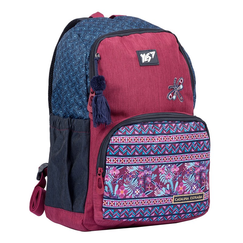 Backpack "YES" /554690/ T-104 "Catalina Estrada.Pattern", blue/purple (1/10)