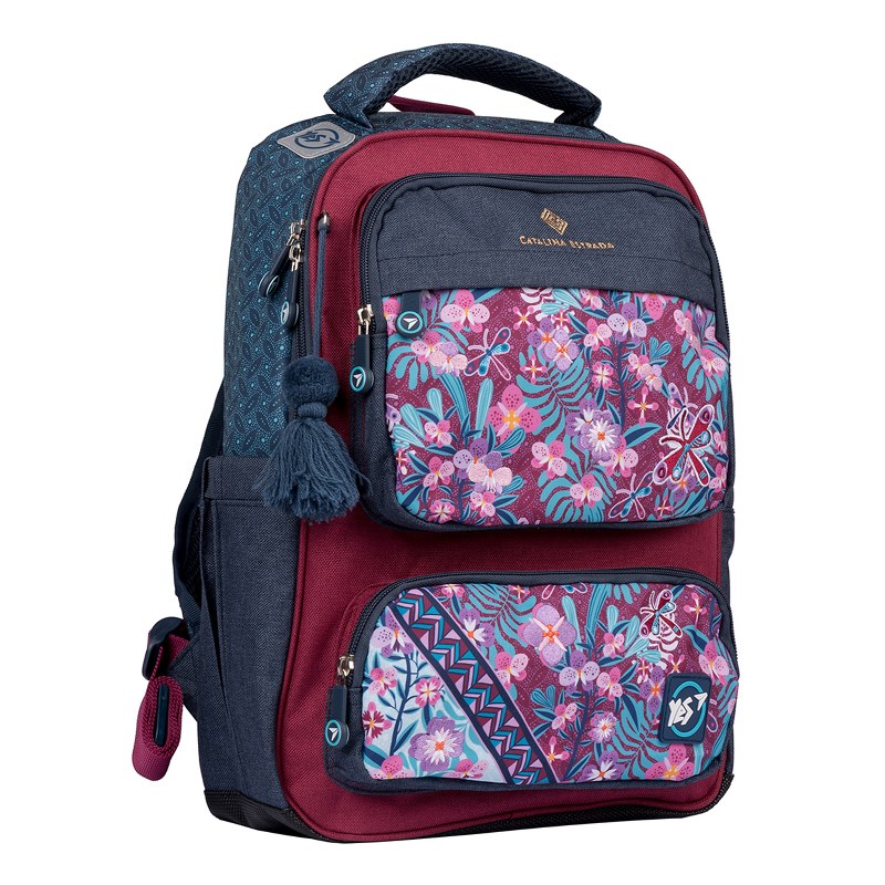Backpack "YES" /556251/ TS-62 "Catalina Estrada.Pattern", blue/purple (1/50)