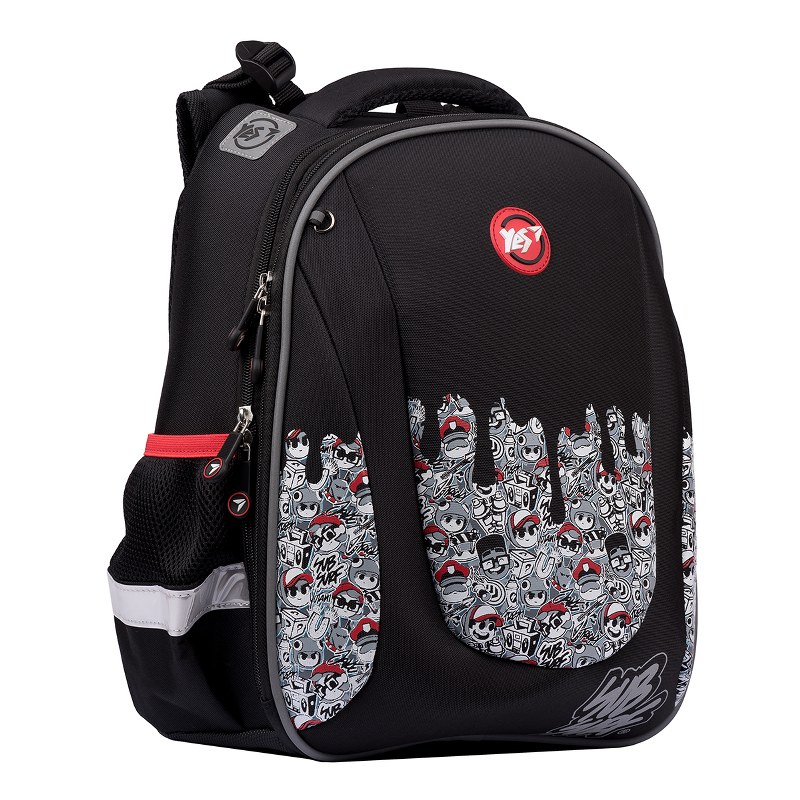 Backpack "YES" /557858/ H-28 "SubSurf.Black and White", black (1/6)
