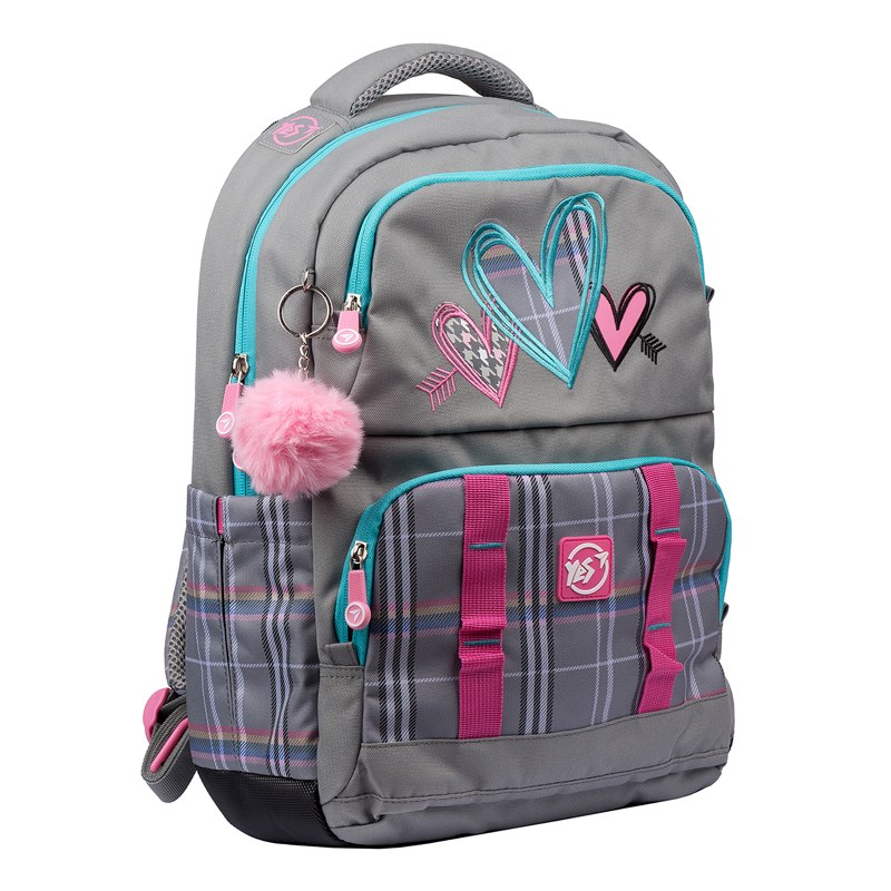Backpack "YES" /558577/ TS-49 "Love", gray (1/15)