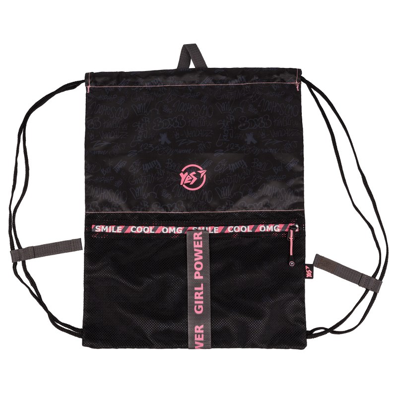 Sports bag "YES" /558766/ SB-15 "Cool girls", black (1/100)